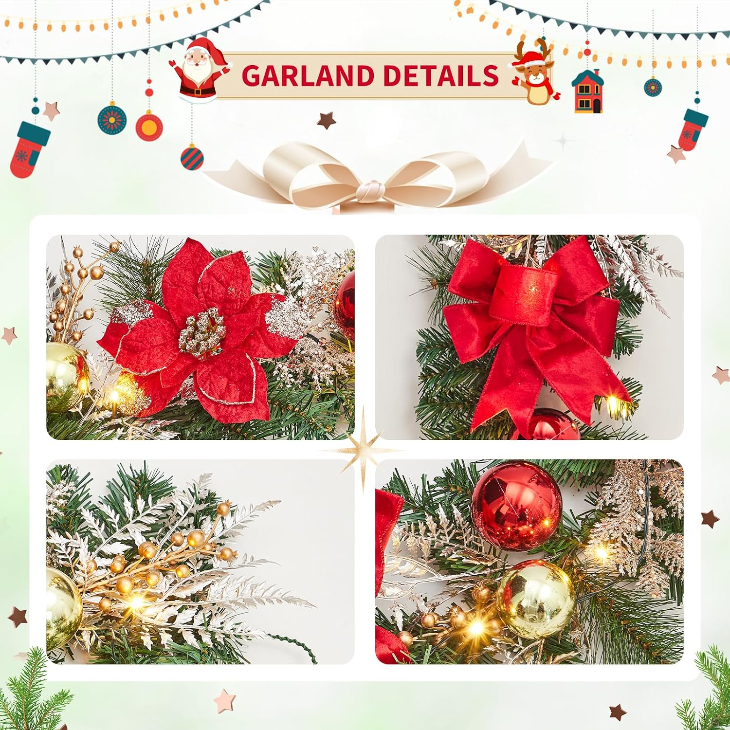 Garvee, Hiasan Natal dengan La - Outdoor Lighting Effects ulasan dan harga