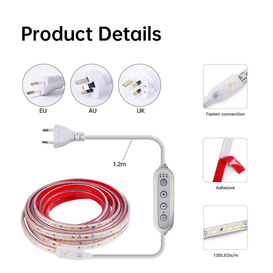 Lampu LED Strip Perekat AC 220 - Outdoor Lighting Uk ulasan dan harga