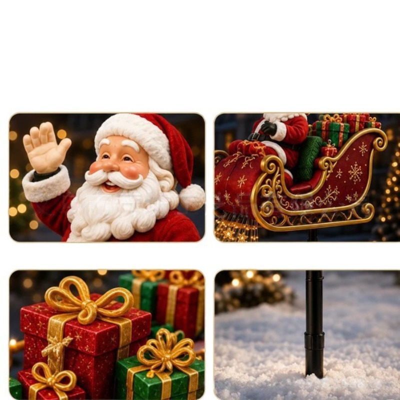 Kereta Sinterklas Natal LED Te - Outdoor Lighting Pathway ulasan dan harga