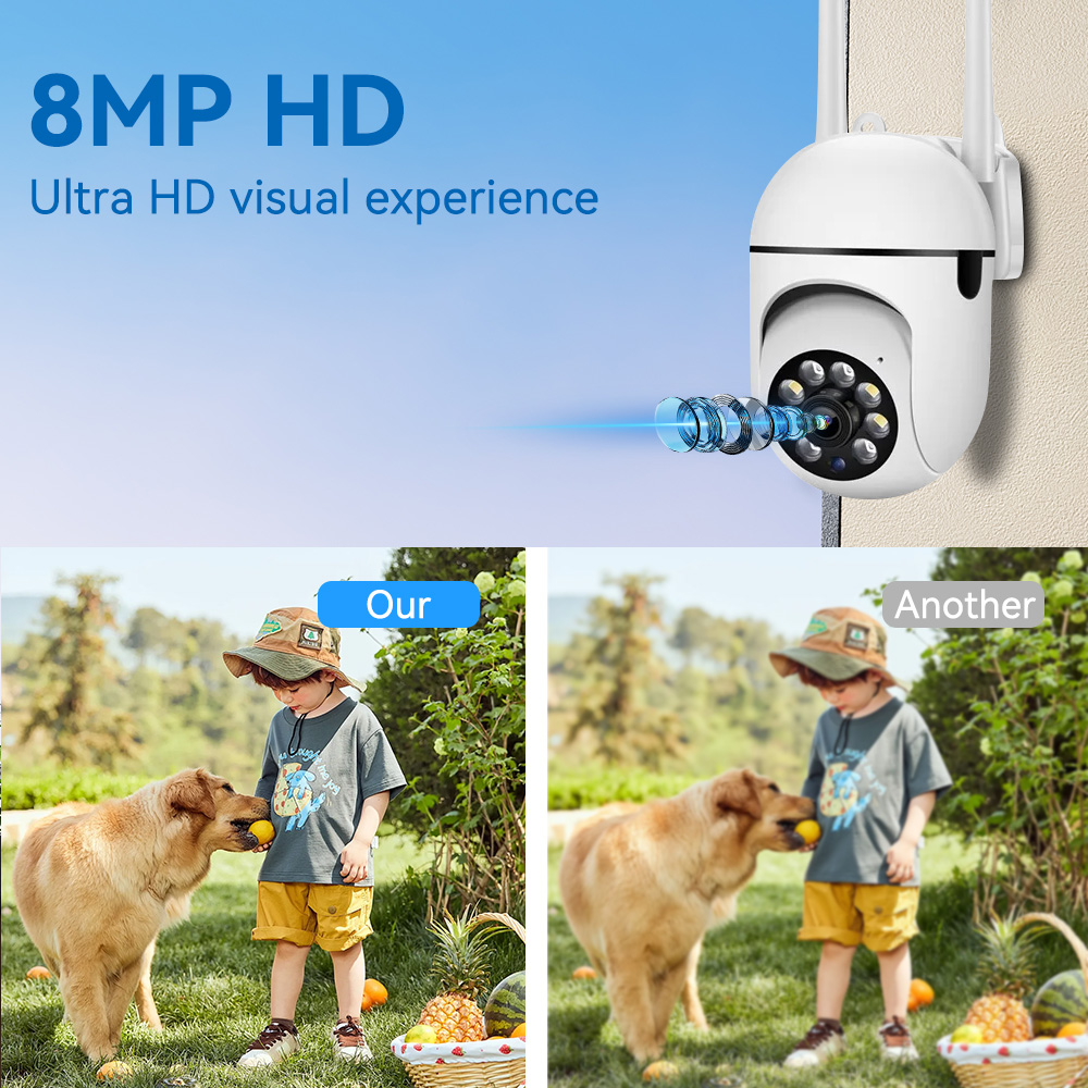 Kamera CCTV IP Wifi 8MP 2.4G d - Outdoor Lighting Track ulasan dan harga