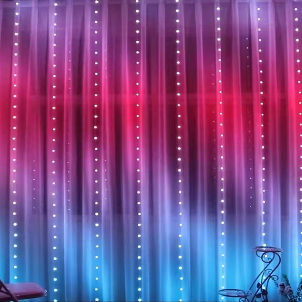 Lampu Tirai LED Pintar RGB 3M  - Outdoor Lighting Effects ulasan dan harga